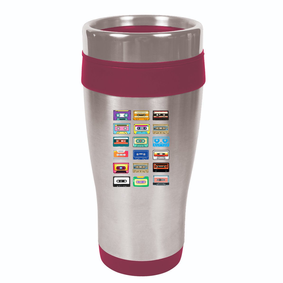 Cassette Tapes Mixtapes 1980s 1990s Radio Music 16oz Travel Tumbler