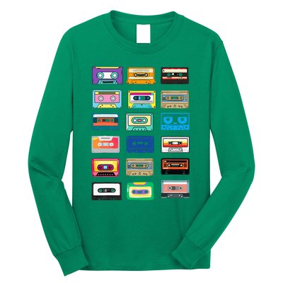 Cassette Tapes Mixtapes 1980s 1990s Radio Music Long Sleeve Shirt