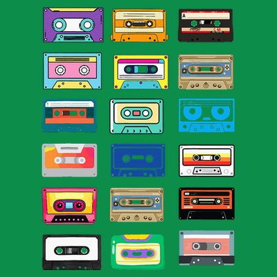 Cassette Tapes Mixtapes 1980s 1990s Radio Music T-Shirt