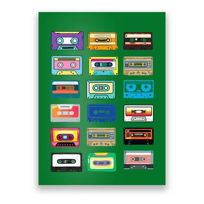 Cassette Tapes Mixtapes 1980s 1990s Radio Music Poster