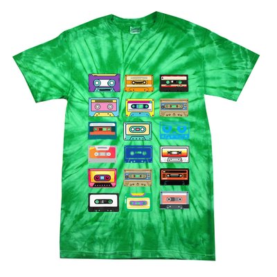Cassette Tapes Mixtapes 1980s 1990s Radio Music Tie-Dye T-Shirt