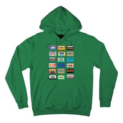 Cassette Tapes Mixtapes 1980s 1990s Radio Music Tall Hoodie