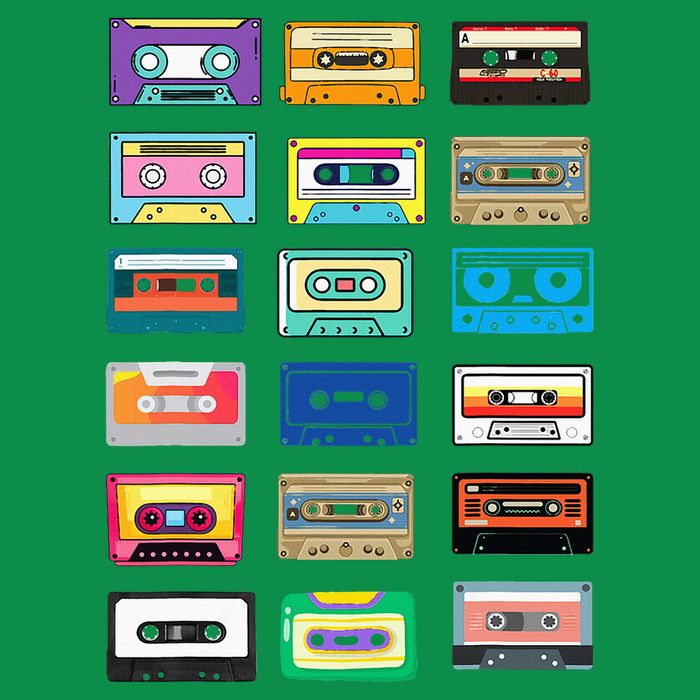 Cassette Tapes Mixtapes 1980s 1990s Radio Music Ladies Long Sleeve Shirt
