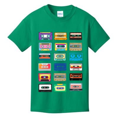 Cassette Tapes Mixtapes 1980s 1990s Radio Music Kids T-Shirt