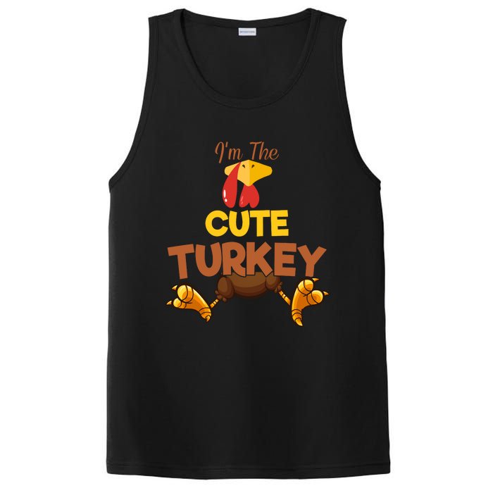 Cute Turkey Matching Family Group Thanksgiving Gifts  PosiCharge Competitor Tank