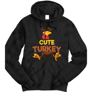 Cute Turkey Matching Family Group Thanksgiving Gifts  Tie Dye Hoodie