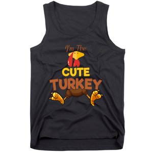 Cute Turkey Matching Family Group Thanksgiving Gifts  Tank Top