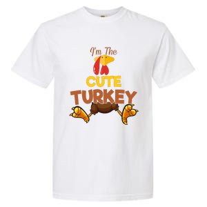 Cute Turkey Matching Family Group Thanksgiving Gifts  Garment-Dyed Heavyweight T-Shirt