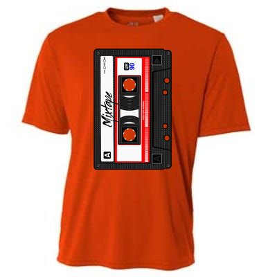 Cassette Tape Music Mix Audio 90s Party 80s Outfit Cassette Cooling Performance Crew T-Shirt