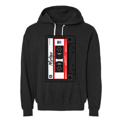 Cassette Tape Music Mix Audio 90s Party 80s Outfit Cassette Garment-Dyed Fleece Hoodie