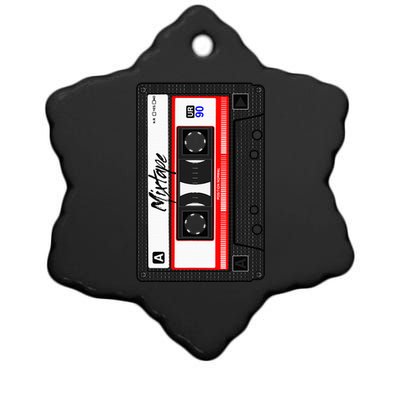 Cassette Tape Music Mix Audio 90s Party 80s Outfit Cassette Ceramic Star Ornament