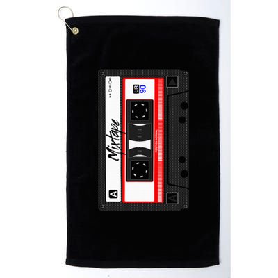 Cassette Tape Music Mix Audio 90s Party 80s Outfit Cassette Platinum Collection Golf Towel