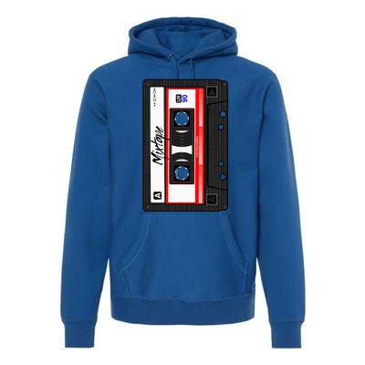 Cassette Tape Music Mix Audio 90s Party 80s Outfit Cassette Premium Hoodie