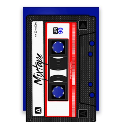 Cassette Tape Music Mix Audio 90s Party 80s Outfit Cassette Poster