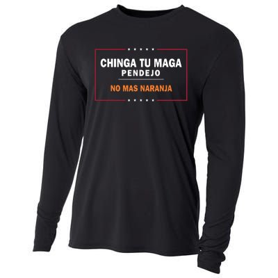 Chinga Tu Maga Pendejo No Mas Naranja Cooling Performance Long Sleeve Crew