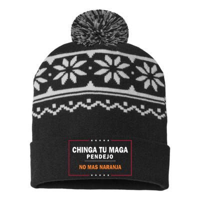 Chinga Tu Maga Pendejo No Mas Naranja USA-Made Snowflake Beanie