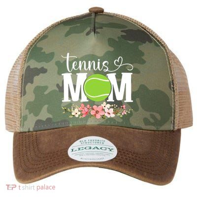 Cool Tennis Mom Flower Mom MotherS Day Cute Mom Tennis Mama Gift Legacy Tie Dye Trucker Hat