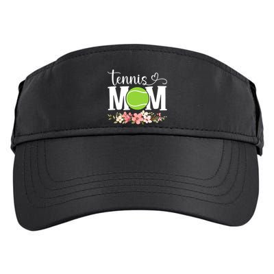 Cool Tennis Mom Flower Mom MotherS Day Cute Mom Tennis Mama Gift Adult Drive Performance Visor