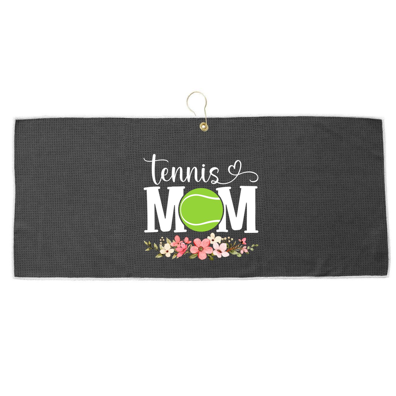 Cool Tennis Mom Flower Mom MotherS Day Cute Mom Tennis Mama Gift Large Microfiber Waffle Golf Towel