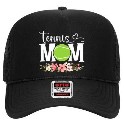 Cool Tennis Mom Flower Mom MotherS Day Cute Mom Tennis Mama Gift Trucker Hat