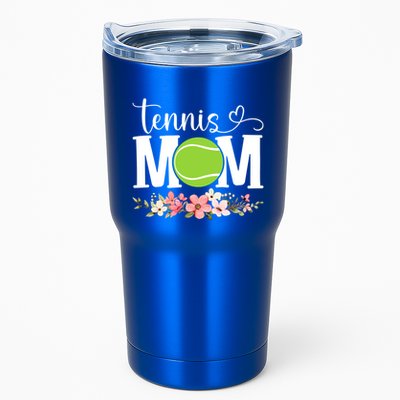 Cool Tennis Mom Flower Mom MotherS Day Cute Mom Tennis Mama Gift Tumbler