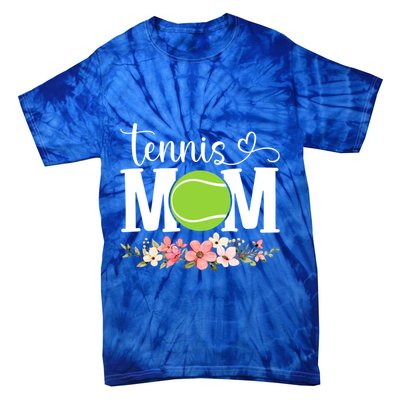 Cool Tennis Mom Flower Mom MotherS Day Cute Mom Tennis Mama Gift Tie-Dye T-Shirt