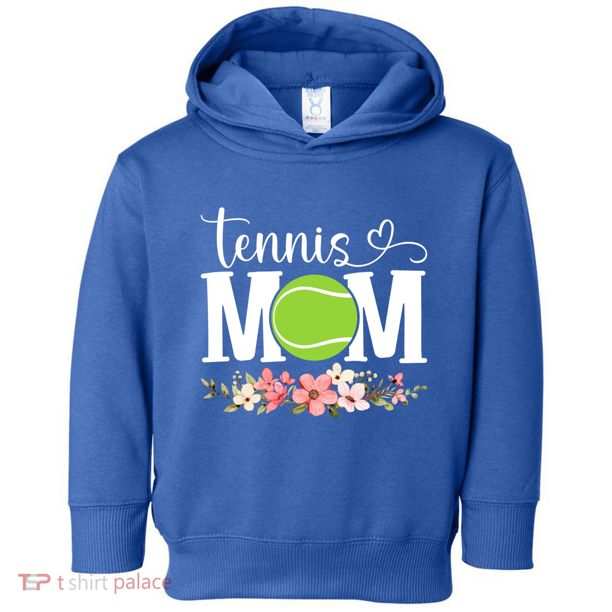 Cool Tennis Mom Flower Mom MotherS Day Cute Mom Tennis Mama Gift Toddler Hoodie