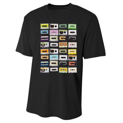 Cassette Tapes Mixtapes 1980s Radio Music Graphic Print Performance Sprint T-Shirt