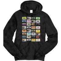 Cassette Tapes Mixtapes 1980s Radio Music Graphic Print Tie Dye Hoodie