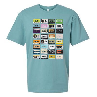 Cassette Tapes Mixtapes 1980s Radio Music Graphic Print Sueded Cloud Jersey T-Shirt