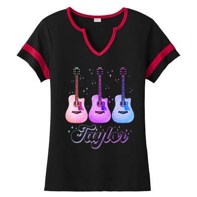 Cute Taylor Music Fan Lover Ladies Halftime Notch Neck Tee