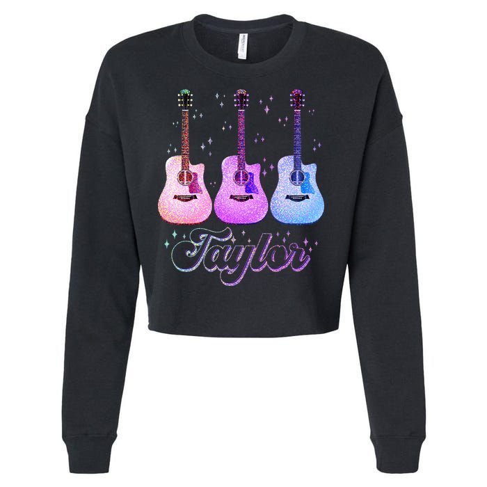 Cute Taylor Music Fan Lover Cropped Pullover Crew