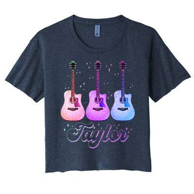 Cute Taylor Music Fan Lover Women's Crop Top Tee