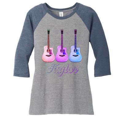 Cute Taylor Music Fan Lover Women's Tri-Blend 3/4-Sleeve Raglan Shirt