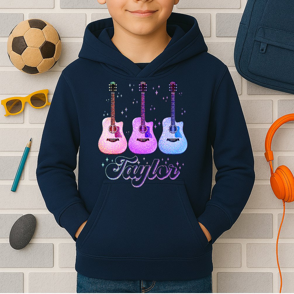 Cute Taylor Music Fan Lover Kids Hoodie