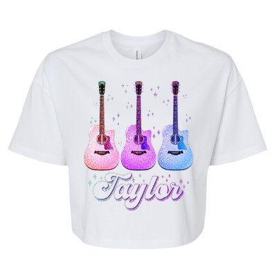 Cute Taylor Music Fan Lover Bella+Canvas Jersey Crop Tee