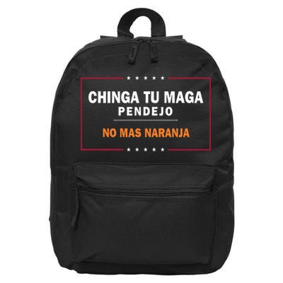 Chinga Tu Maga Pendejo No Mas Naranja 16 in Basic Backpack