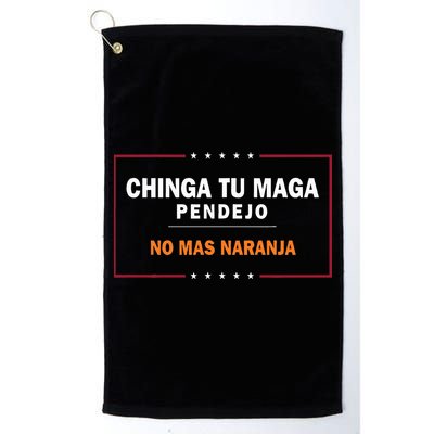 Chinga Tu Maga Pendejo No Mas Naranja Golf Towel
