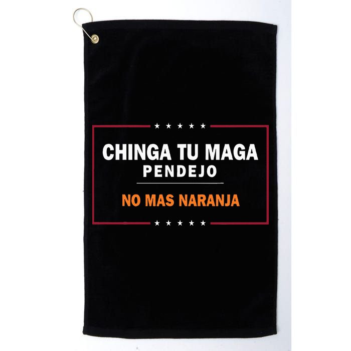 Chinga Tu Maga Pendejo No Mas Naranja Golf Towel