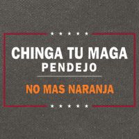 Chinga Tu Maga Pendejo No Mas Naranja Cotton Canvas Backpack