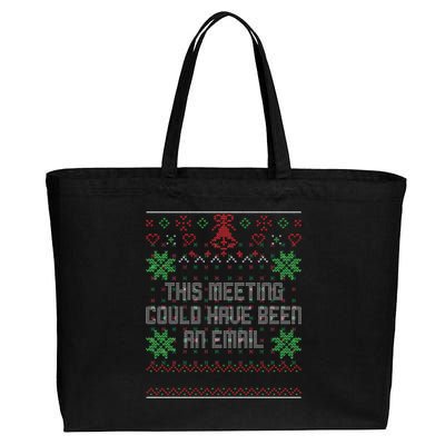 Christmas This Meeting Could Have Been An Email Ugly Office Cotton Canvas Jumbo Tote