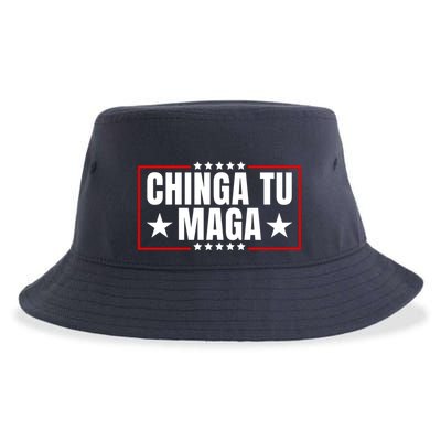 Chinga Tu Maga Election Antitrump Latino Democrat Kamala Sustainable Bucket Hat