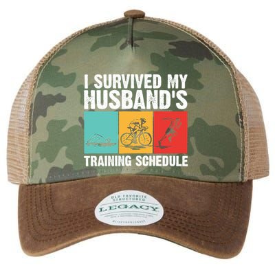 Cool Triathlon Mom Swimming Running Swim Bike Run Gift Legacy Tie Dye Trucker Hat