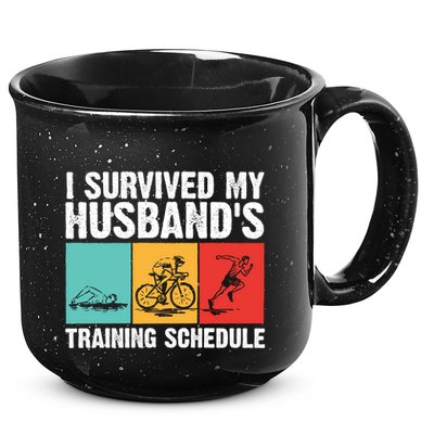 Cool Triathlon Mom Swimming Running Swim Bike Run Gift 15oz Campfire Ceramic Mug