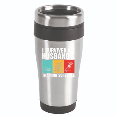 Cool Triathlon Mom Swimming Running Swim Bike Run Gift 16oz Travel Tumbler