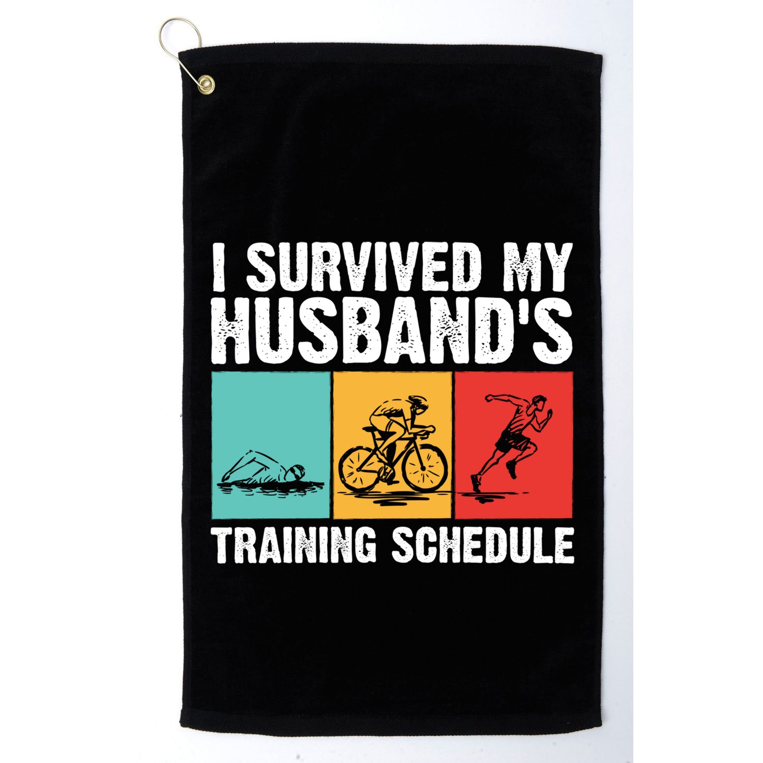 Cool Triathlon Mom Swimming Running Swim Bike Run Gift Golf Towel
