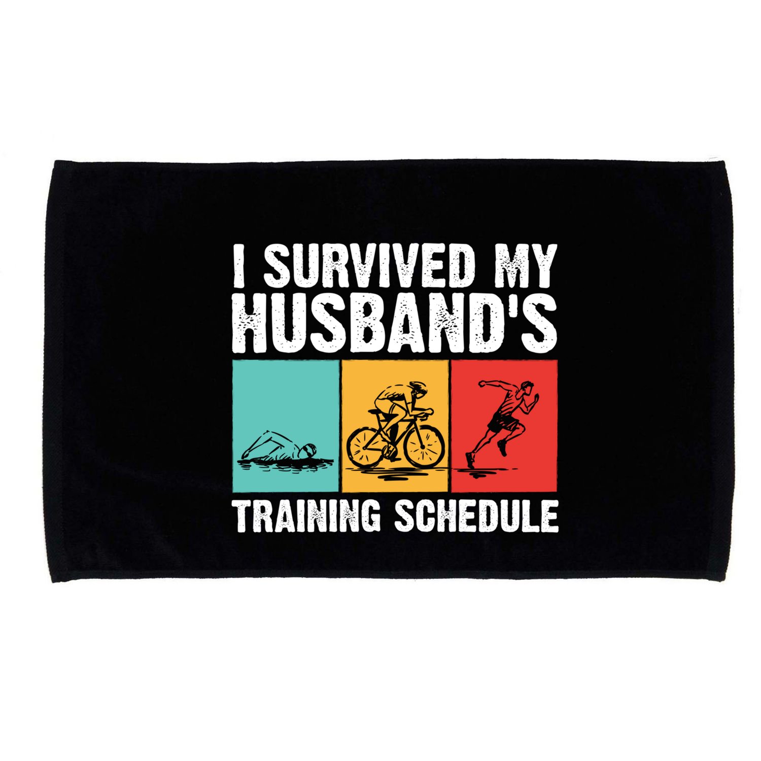 Cool Triathlon Mom Swimming Running Swim Bike Run Gift Microfiber Hand Towel