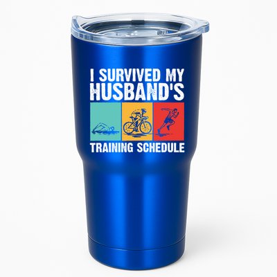 Cool Triathlon Mom Swimming Running Swim Bike Run Gift Tumbler
