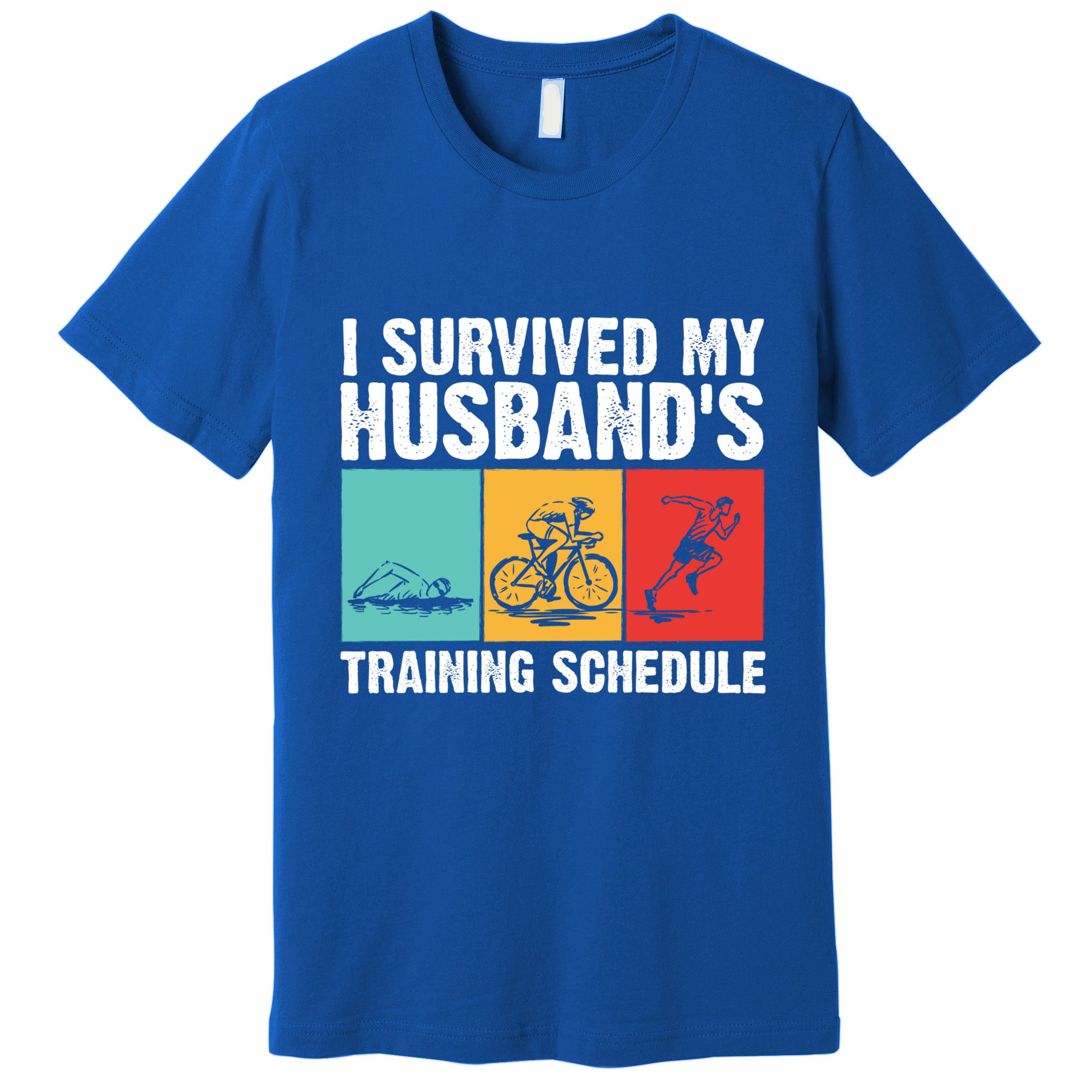 Cool Triathlon Mom Swimming Running Swim Bike Run Gift Premium T-Shirt
