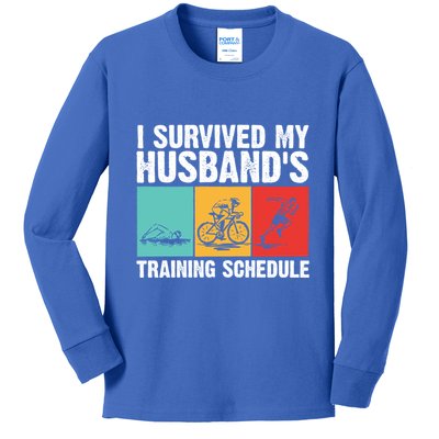 Cool Triathlon Mom Swimming Running Swim Bike Run Gift Kids Long Sleeve Shirt